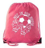 Soccer Party Favors | Soccer Drawstring Backpacks for Birthday Parties, Team events, and much more! - 6PK Pink CA2500SOCCER S2