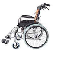 PLLP Medical Rehab Chair, Wheelchair,Lightweight Folding Aluminum Alloy Wheelchair Portable Elderly Elderly Disabled Cart Travel Driving Medical Supplies
