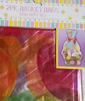 Plastic Basket Bags Multi Color - Easter 22" x 25" x 8"