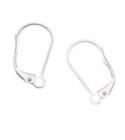 100pcs Top Quality Hypoallergenic Earring Hooks Leverback Ear Wires Earwire 19mm Long Sterling Silver Plated Brass CF195