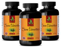Testosterone Booster for Men Sex Natural - Saw Palmetto 160mg - Saw Palmetto Maximum Strength - 3 Bottles 180 Softgels