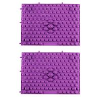 Foot Massage Reflexology Shiatsu Mat - Shiatsu Stimulates Blood Circulation Acupressure Mat for Relieve Foot Pain & Stress Purple (15.35''x11.42'')