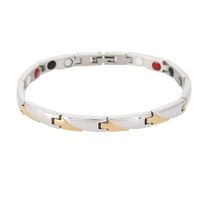 Women Bracelet, Fashion Health Care Titanium Magnetic Therapy Bracelet Elements Stainless Steel Adjustable Bangle Healthy Balance Pain Relief