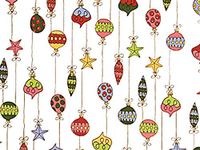 Christmas Cellophane Gift Wrap - 40" x 100' - Merry Ornaments