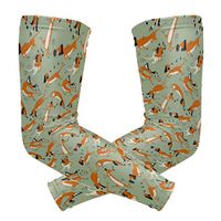 Dachshunds Playing with Insects Green Unisex Arm Sleeve,UV Protection Arm Compression Sleeve, Skin Protection Sport Arm Cooler Sleeve for Running Hiking Jogging Motorcycling Climbing Camping