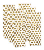 Kraft Wine Bags, Sdootjewelry 24 Pack Paper Wine Gift Bags with Handles and Message Tag, Gold Polka Dots Craft Wine Bag Perfect for Weddings, Birthdays, Housewarming