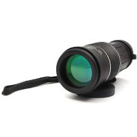 Aoneky 10x 40 Compact Monocular Telescope - Big Eyepiece Dual Focus with Lens Dust Covers for Hunting Bird Watching, Black