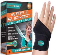 ComfyBrace-Premium Lined Wrist support /Wrist Strap/Carpal Tunnel Wrist Brace/ Arthritis Hand Support -Fits Both Hands-Adjustable Fitted