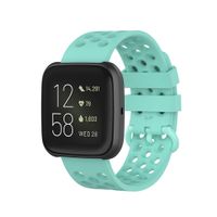 Homsta Silicone Bands Compatible with Fitbit Versa/Versa 2/Lite Watch- Adjustable Watch Strap Wristbands Bracelets Replacement Accessory for Women Men