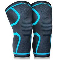 Keenhealth Compression Knee Brace (2Pack) - Knee Sleeve Pain Relief - for Arthritis, ACL and MCL - Support for Gym, Running, Working Out and Sports - for Men and Women (Blue, XL)