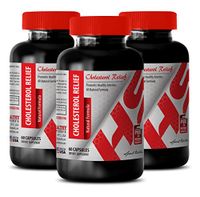 Metabolism and Nutrition - Cholesterol Relief - All Natural Formula - Cholesterol Pure - 3 Bottles (180 Capsules)