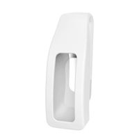 Dunfire Replacement Clip Case for Fitbit Inspire/Fitbit Inspire HR, Soft Silicone Accessory Clips Holder Cover Skin Clasp in Multiple Colors (Clip Case, White)