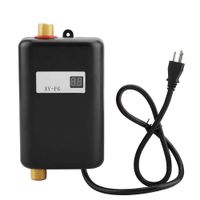 Yosooo Electric Water Heater, 3000W Mini Electric Tankless Instant Hot Water Heater Bathroom Kitchen Washing US 110V(Black)