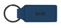 Dimension 9 Laser Engraved, Classic Leatherette Key Ring, Blue (LKR-Erik)