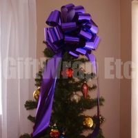 Big Purple Gift Bow - 14" Wide, Healthcare Workers Support Ribbon, Mardi Gras, Birthday, Christmas Tree Bow, Cancer Awareness, Christmas, Easter, Fundraiser, Classroom, Office, Party, Reception