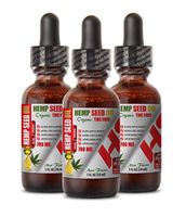 Inflammation Herbal Supplement - Hemp Seed Organic Oil 780 Mg - Hemp Oil for Anxiety and Pain Relief - 3 Bottles 3 FL OZ (90 ML)