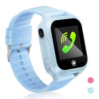 GUANLV Kids Smartwatch Kids Smart Watch Phone with Waterproof and App Remote Control Unlocked Kids SmartWatches Phone with Voice Chat Touch Screen Camera Compatible with Android and iOS (Blue)