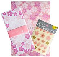 Kyowa Japanese Cherry Blossom Washi Japanese Paper Stationery Envelope Seal (Pink)