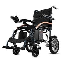 LS Electric Wheelchair, Foldable 18kg Portable Small Travel Scooter, Elderly, Disabled Intelligent Automatic Life-Saving 20KM Travel Tools (Color : 10AH Lithium Battery)