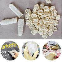 1 Bag Disposable Anti Static Rubber Latex Finger Cots Eyebrow Extension Gloves Practical Off Eyelash Extension Tool Accessories