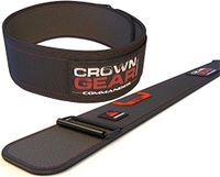 Crown Gear Weightlifting Belt for Gym Fitness Bodybuilding Commander 4-Inch Weight Lifting Belt for Back Support (Commander, L)