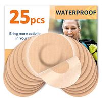 Fixic Freestyle Adhesive Patch 25 PCS - Enlite - Guardian - NO Glue in The Center of Patch - Pre Cut Back Paper - Tan Color - Best Long Fixation for Your Sensor!