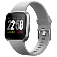 H4 Fitness Health 2in1 Smart Watch for Men Women Smartwatch with All-Day Heart Rate Monitor Activitity Tracker IP67 Waterproof Bluetooth Running Sports Pedometer Watch for Android & iOS phones (Gray)