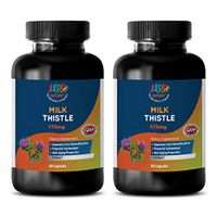 Liver Support Capsules - Milk Thistle Extract 175MG - Dietary Supplement - Milk Thistle Tablets - 2 Bottles (120 Capsules)