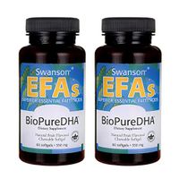 Swanson Biopure Dha Fish Oil Chewable Softgels 550 Milligrams 60 Sgels (2 Pack)