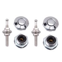 STETION Quick Release Latch License Plate Lock Clip 1.25" Diameter Aluminum Alloy Car Hood Pins Lock Clip Kit for Bumper Hood License Plate (2 Pack - Silver)
