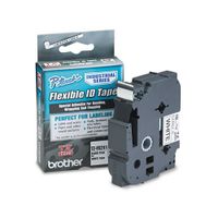 Brother P-Touch - TZe Flexible Tape Cartridge for P-Touch Labelers, 3/4in x 26.2ft, Black on White TZEFX241 (DMi EA