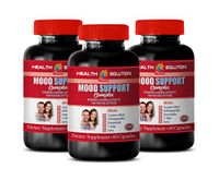 Mood and Stress Support probiotic - Mood Support Complex - Vitamins & Herbal EXTRACTS for Positive Attitude - ashwagandha Extract Capsules - 3 Bottles 180 Vegetable Capsules
