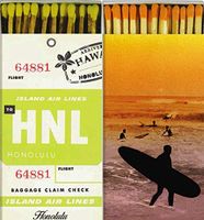 Decorative Matches Hawaii and Surfing Match Boxes with Long Kitchen Matches Great for Lighting Candles, Grills, Fireplaces and More | Set of 2 Large Match Boxes