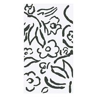 Caspari Matisse Paper Guest Towel Napkins in Black - Two Packs of 15