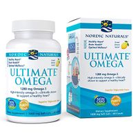 Nordic Naturals, Ultimate Omega, Fish Oil Supplement with Omega-3 DHA and EPA, Supports Heart Health and Brain Development, Burpless Lemon Flavor, (30 Servings) 60 Soft gels