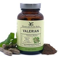 Mortar and Pestle Herbs Pure Organic Valerian Root Capsules - 900 mg - Supports Healthy Sleep Cycle* with no Melatonin, Non-GMO - 60 Count Vegan Capsules, Herbal Supplement - Made in The USA
