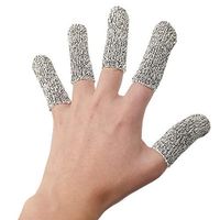 EvridWear Finger Cots Cut Resistant Protection, Glove Life Extender, Finger Sleeves, Substitute for A Full Glove, Thumb Protector, HPPE Rated (20PCS) (Long Length)