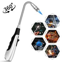 Torch Fire Lighter, AngLink Jet Flame Butane Gas Lighter Refillable Igniter for Grill BBQ Gas Fireplace Fire (No Butane Prefilled)