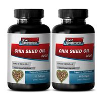 Weight Loss Energy Pills - CHIA Seed Oil 2000 - Natural Source of Omega 3 6 9 Fatty ACIDS - chia Seed Organic - 2 Bottles (120 Softgels)