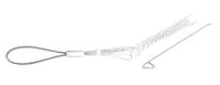 Woodhead 36146 Pulling Grip, Medium Duty, Slack/Offset Eye, Single Weave, Standard Length, Split Rod, 7700lb Approximate Break Strength, 17.00" Mesh Length, 1.75-1.99" Cable Diameter
