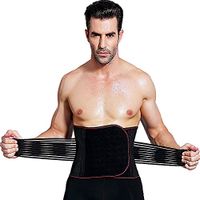 Laweisi Men Breathable Elastic Postpartum Postnatal Recoery Support Girdle Belt Lost Weight Waist Trainer Slimming Belt Medium Black