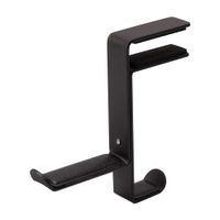 PC Gaming Headset Headphone Hook Holder Hanger Mount, Metal Under Desk Dual Headphone Hanger, Headphones Stand with Adjustable Clamp, Universal Fit(Black)
