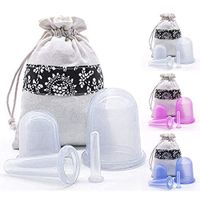 5pcs Anti Cellulite Cup Cellulite Remover Massager, Cupping Therapy Sets by STUNICK, 4 Anti Cellulite Body Vacuum Cups, Silicone Facial Cup + Massage Roller (Color : Transparent)