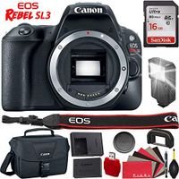 Canon EOS Rebel SL3 DSLR Camera (Black) (Body Only) - 24.1 MegaPixels - 4K Video - Bundle