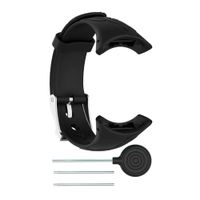 Furnoor Silicone Rubber Women Lady Smartwatch Wrist Band Bracelet for Suunto M1 M2 M4 M5 Exquisite(Black)