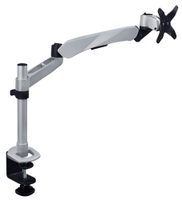 Mount-It! MI-35116S Single Articulating, Height Adjustable, Rotating, Swiveling Arm Desk Mount for Samsung, LG, Vizio, TCL, Sharp, Sony, Element, Insignia, LCD, LED, Computer Monitor Screens, Max 30 Inch Screen Size, VESA 75x75 and 100x100, Silver