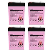 Charity Battery 6V 4.5AH General 00648 Sealed Non-Spillable Emergency Light Batteries Wka6-5F - 4 Pack