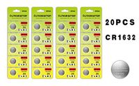hikochi Power CR1632 Coin Cell Lithium Battery 3v 20cells