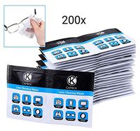 Lens Cleaning Wipes - 200 Individually Wrapped Wet Tissues - Moist Polish Cloths for Eyeglasses, Sunglasses, Camera Lenses, Phone/Tablet Screens, Binoculars, etc. - Advanced Formula