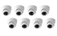 8 Camera Pack: 2 megapixel 1080P HD Security IR Dome Camera 3.6mm Lens IP66 HDCVI HDTVI AHD CVBS 4-in-1 Metal Vandal Proof Outdoor Dome